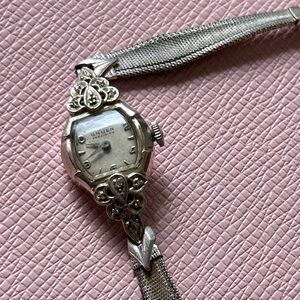 14k vintage gold & diamond women’s watch